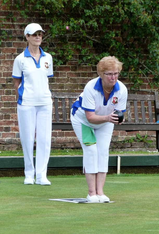 Marlow bowlers in action.